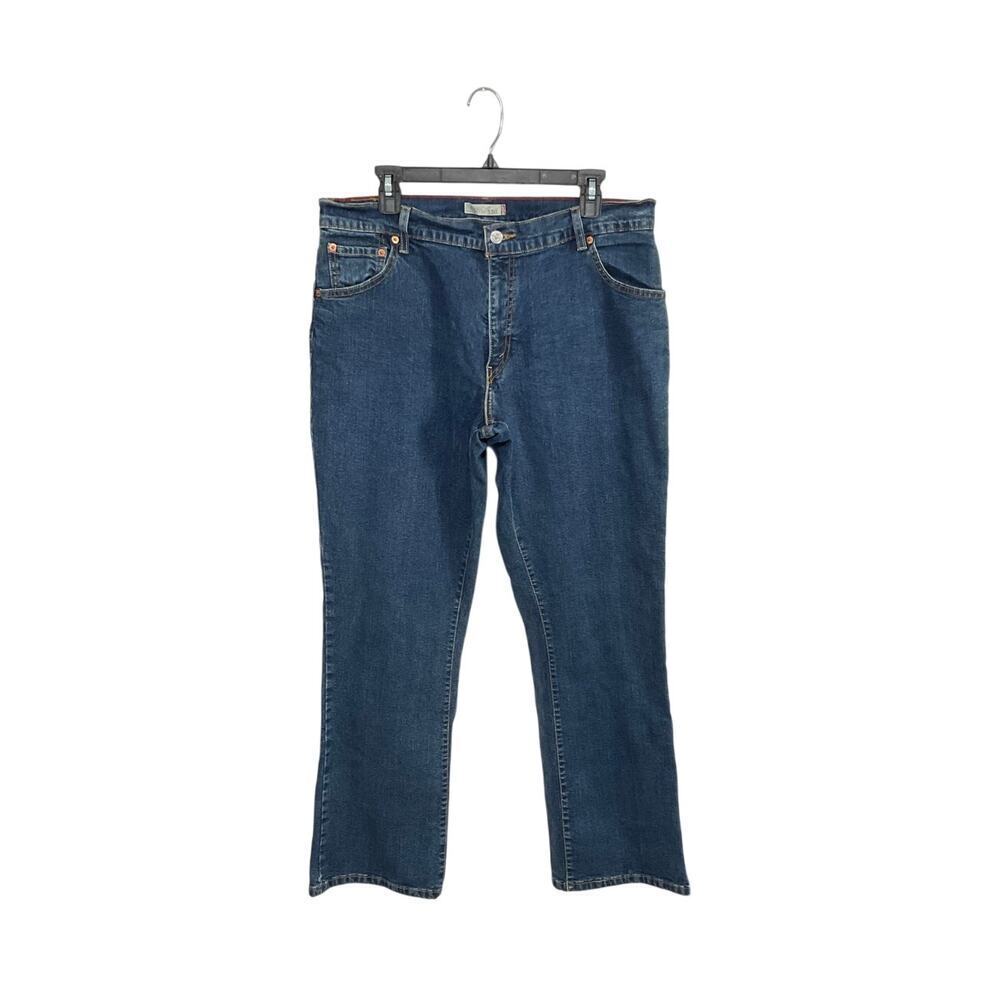 VTG 06 Levi's Relaxed Boot Cut 550 Size 16M X-Large Blue Denim Jeans Stretch